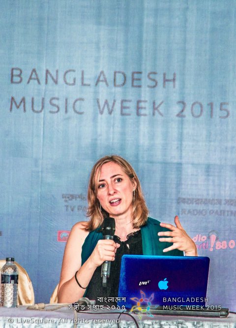 Gillian Howell presenting at Bangladesh Music Week - (c) 2015 Live Square All Rights Reserved